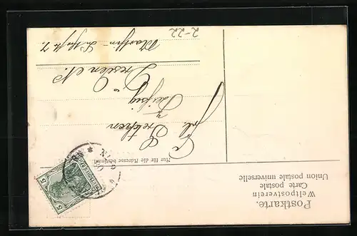 AK Telegramm, Neujahrsgruss, Postgeschichte