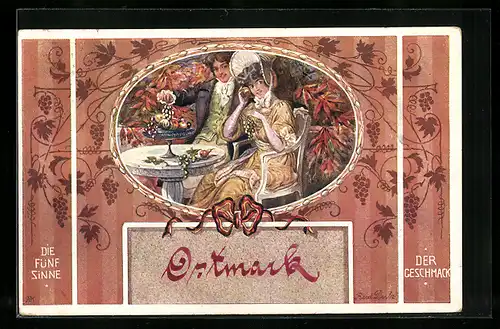 Künstler-AK Rud. Dutz: Die fünf Sinne - Der Geschmack