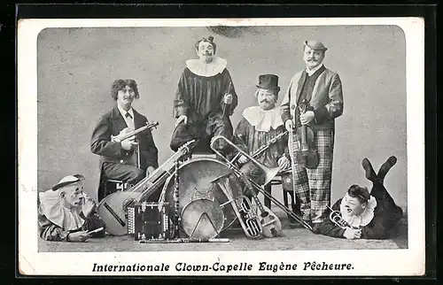 AK Internationale Clown-Capelle Eugène Pêcheure, Komiker