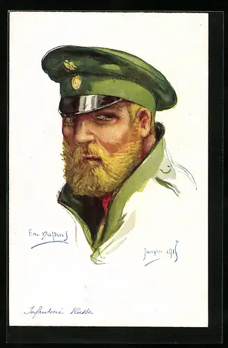 Künstler-AK Em. Dupuis: Russischer Infanterist in Uniform