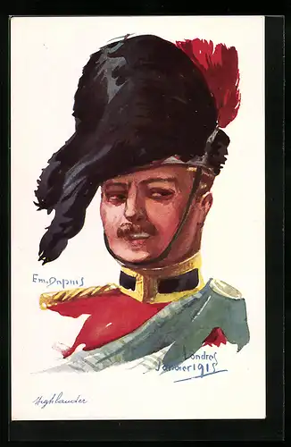 Künstler-AK Em. Dupuis: Highlander, britischer Soldat
