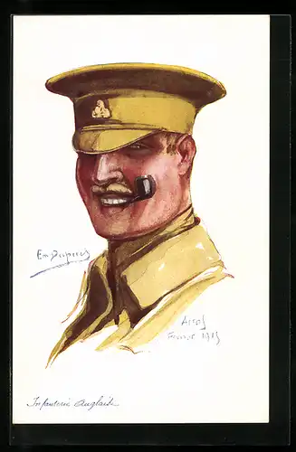 Künstler-AK Em. Dupuis: Nos Alliés - Infanterie Anglaise, 1. Weltkrieg