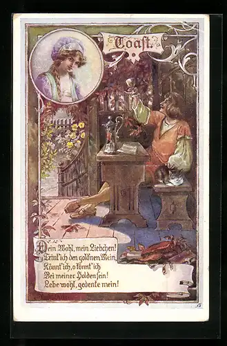 Künstler-AK Rud. Dutz: Dein Wohl, mein Liebchen!