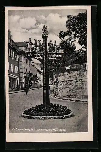 AK Wegweiser, Sehenswürdigkeit von Tiengen /Hochrhein