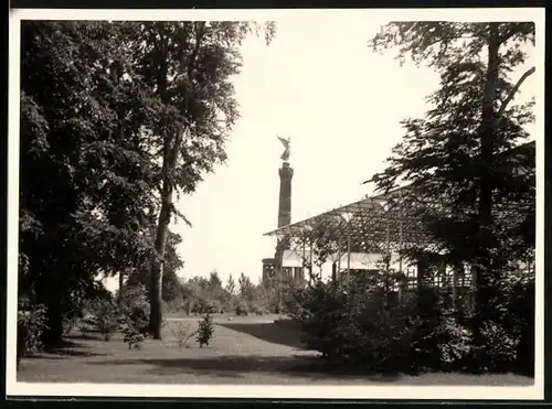 Fotografie unbekannter Fotograf, Ansicht Berlin, Bauausstellung 1957, Blick zur Siegessäule