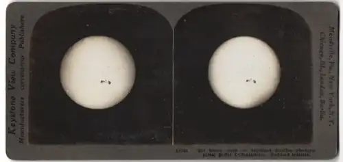 Stereo-Fotografie Keystone View Co., Meadville, Die Sonne, durch 40 zölliges Teleskop des Yerkes-Observatorium