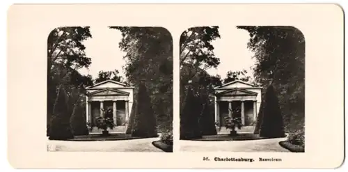 Stereo-Fotografie NPG, Berlin, Ansicht Berlin-Charlottenburg, Blick auf das Mausoleum
