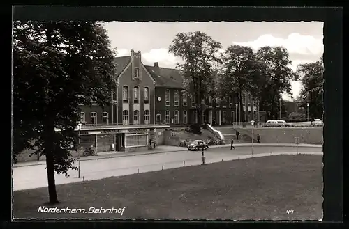 AK Nordenham, Blick zum Bahnhof