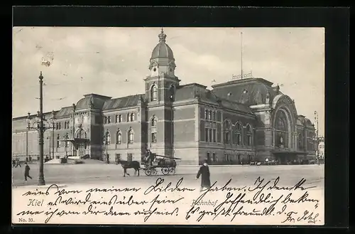 AK Kiel, Bahnhof und Kutsche