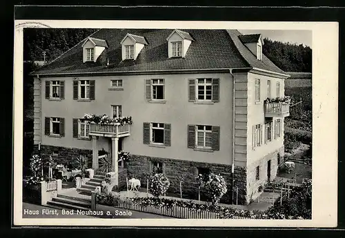 AK Bad Neuhaus a. Saale, Blick auf Hotel-Pension Haus Fürst