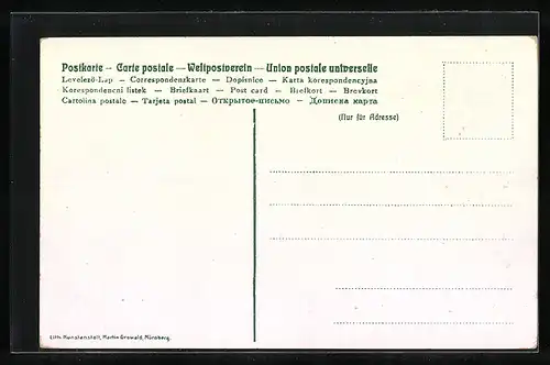 Künstler-AK Nürnberg, Internationales Kunstgewerbe-Magazin Gg. Leykauf