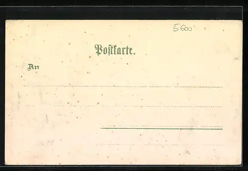 Lithographie Elberfeld-Barmen, Neuer Schwebebahnhof am Hotel Weidenhof