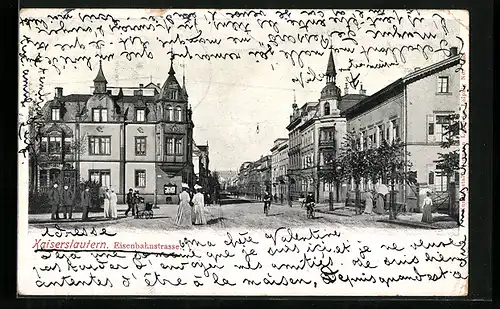 AK Kaiserslautern, Blick in die Eisenbahnstrasse
