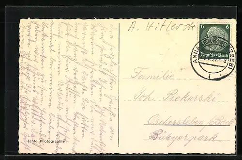 AK Annaberg i. E., Partie in der Strasse