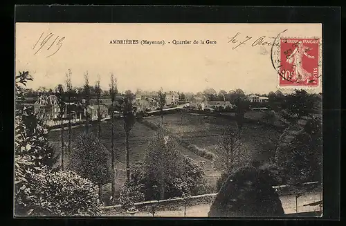 AK Ambrières, Quartier de la Gare