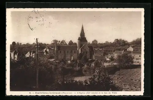 AK Ambrières-le-Grand, L`Eglise et le bas de Ville