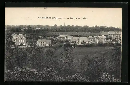 AK Ambrières, La descente de la Gare