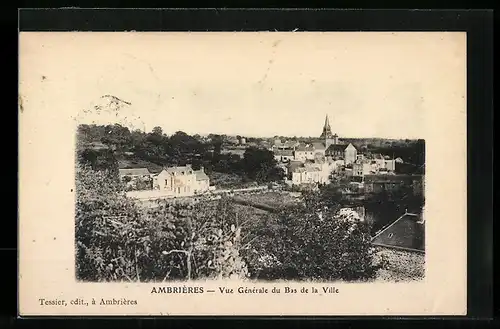 AK Ambrières, Vue Générale du Bas de la Ville
