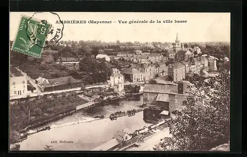 AK Ambrières, Vue générale de la ville basse