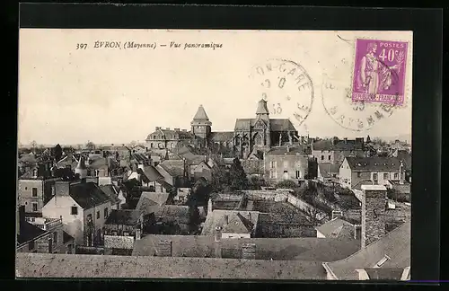 AK Évron, Vue panoramique