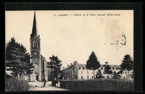 AK Lassay, L`Eglise et le Vieux Couvent