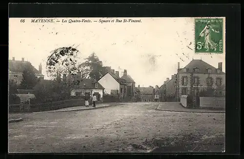 AK Mayenne, Les Quatre-Vents, Square et Rue St-Vincent