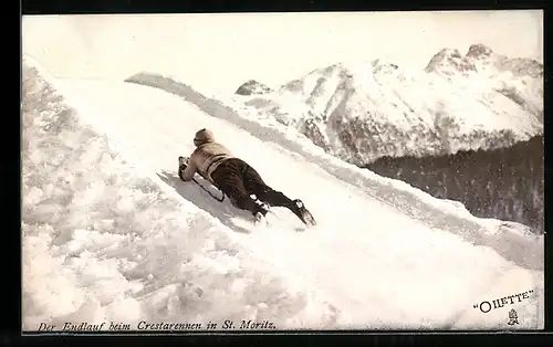 AK St. Moritz, Endlauf beim Crestarennen