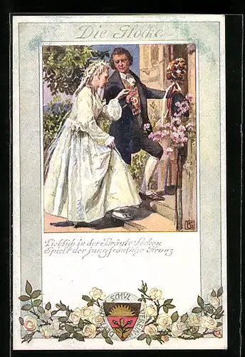 Künstler-AK Karl Friedrich Gsur: Deutscher Schulverein Nr. 194: Braut wird in die Kirche geführt
