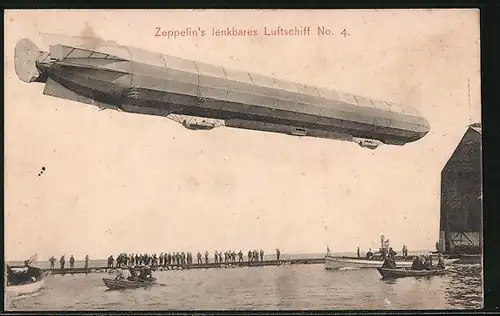 AK Zeppelin`s lenkbares Luftschiff No. 4