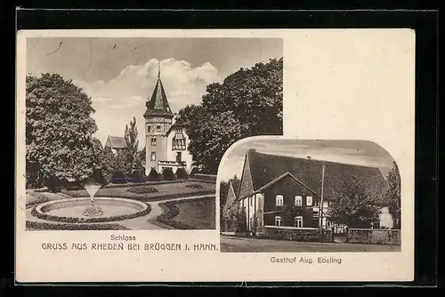 AK Rheden, Schloss, Gasthof Aug. Ebeling