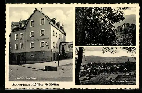 AK Eitelborn bei Koblenz, Gasthof Sporkenburg, Die Sporkenburg, Gesamtansicht