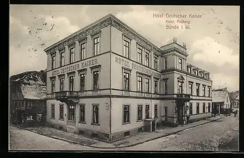 AK Bünde i. Westf., Hotel Deutscher Kaiser