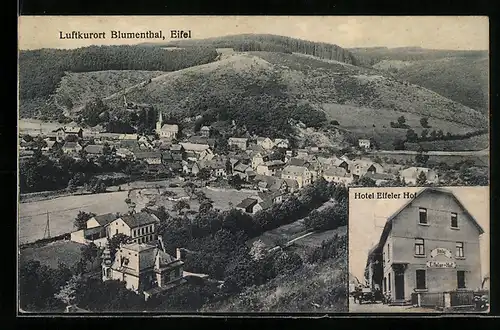 AK Blumenthal / Eifel, Totalansicht, Hotel Eifeler Hof