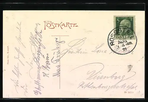 AK Rosstal, Ortsansicht, Restauration, Garten & Kegelbahn