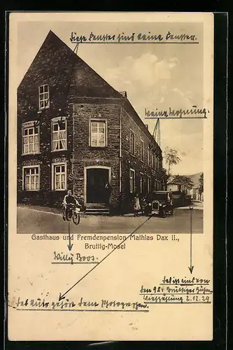 AK Bruttig a. d. Mosel, Gasthaus von Mathias Dax II.