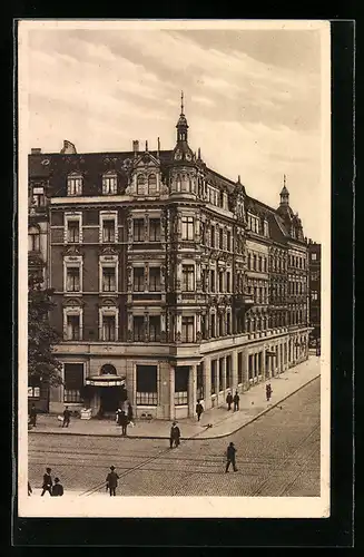 AK Düsseldorf, Hotel Schloss Burg, Ecke Kaiser Wilhelm- und Karl-Strasse