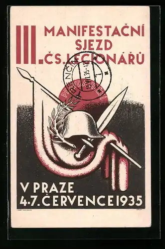 AK Prag, III. Manifestacni Sjezd Cs. Legionaru 1935