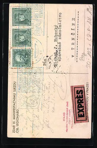 AK Prag, III. Manifestacni Sjezd Cs. Legionaru 1935