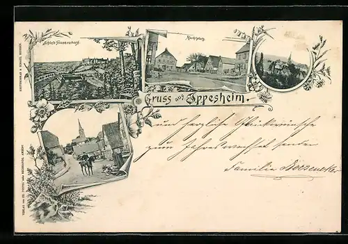 AK Ippesheim, Schloss Frankenberg, Marktplatz