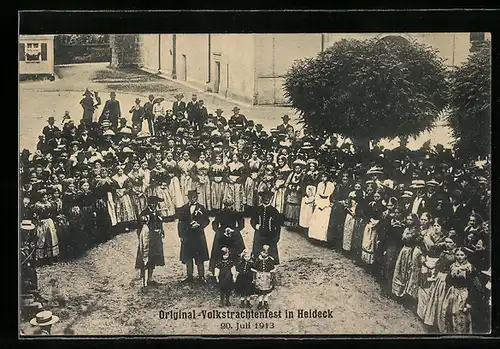 AK Heideck, Volkstrachtenfest 1913