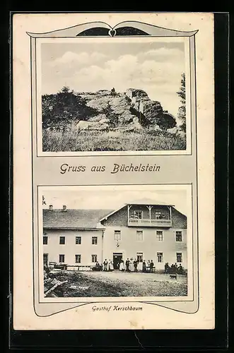 AK Büchelstein, Gasthof Kerschbaum, Felsenpartie