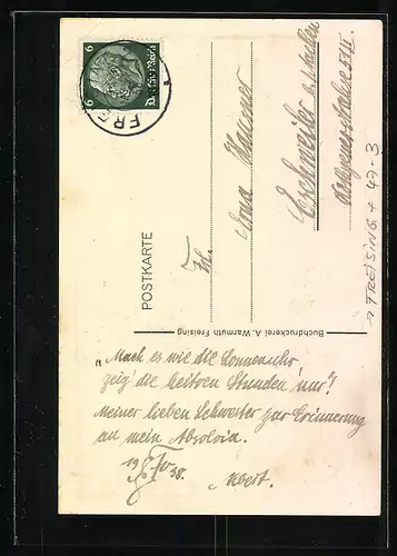 AK Freising, Studentenwappen Realschule Freising, Letzte Absolvia der 6. Klasse 1938