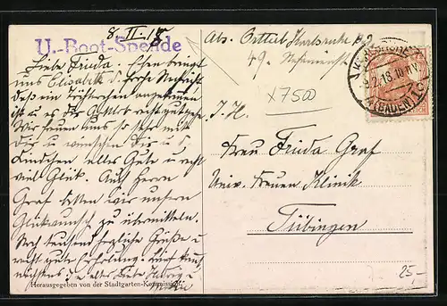 Künstler-AK Karlsruhe, Stadtgarten, Japanischer Garten