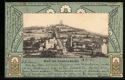 AK Durlach, Ansicht vom Turmberg