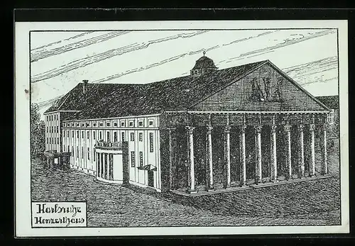 Künstler-AK Karlsruhe, Konzerthaus