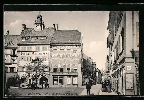 AK Konstanz / Bodensee, Obermarkt mit Blick nach der Wessenbergstrasse