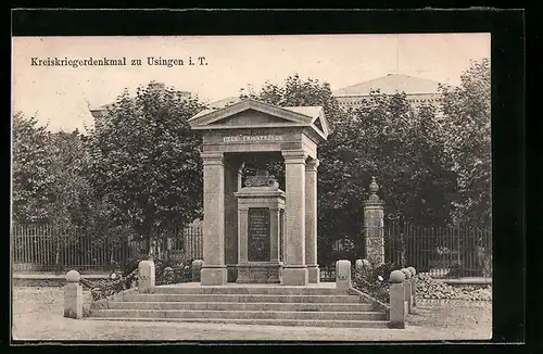 AK Usingen i. T., Kreiskriegerdenkmal