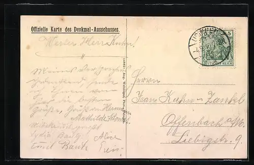 AK Usingen i. T., Kreiskriegerdenkmal