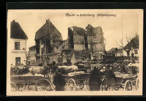 AK Ortelsburg, Marktplatz