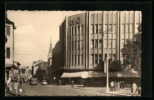 AK Stendal, Breitestrasse mit HO-Warenhaus